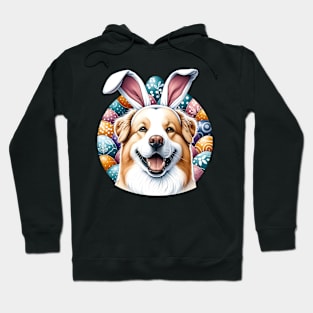 Danish-Swedish Farmdog Celebrates Easter with Bunny Ears Hoodie